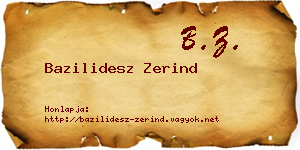 Bazilidesz Zerind névjegykártya